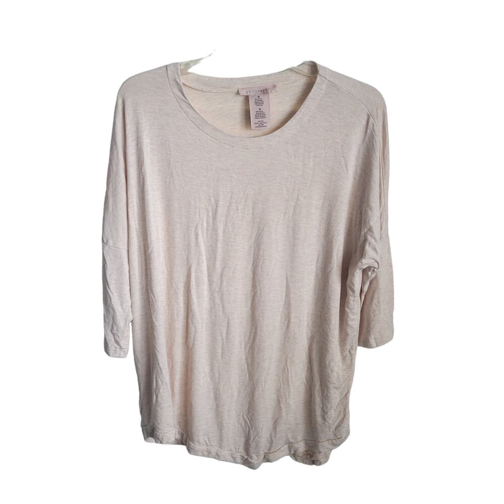 Philosophy Lightweight Cream Short Sleeve Tee